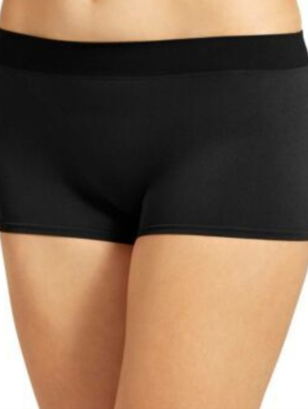 Jockey Generation Seamless Comfort Ribbed Boyshorts - Black